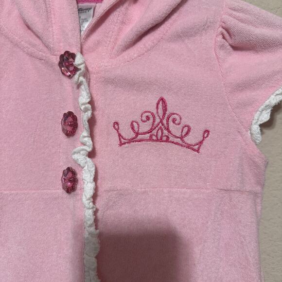 Disney Store Princesses Terry Cloth Beach Cover Up Robe Pink Girls Size 7/8 - Picture 2 of 6